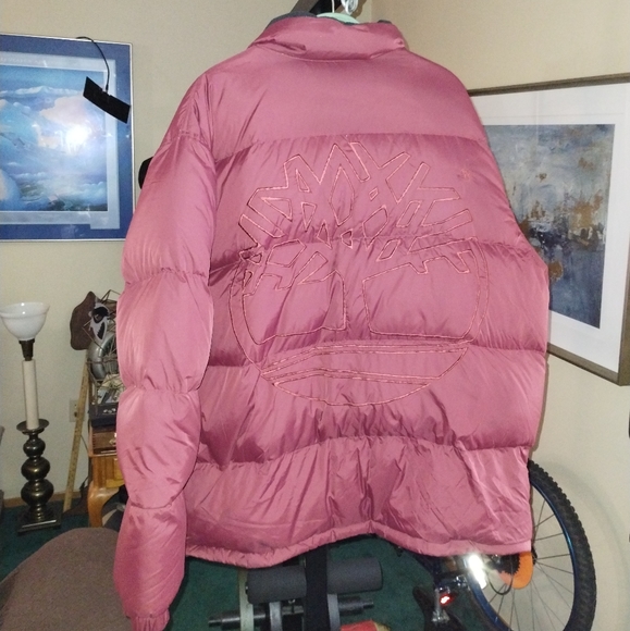 Vintage Embroidered Timberland Winter Down Filled Coat Size 3XL - Picture 5 of 7